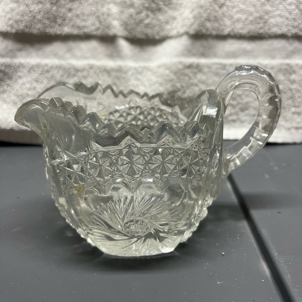 Antique EAPG Glass Creamer Pitcher